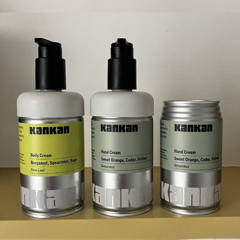 3 Pack Hand & Body Cream Refills (Grounded & New Leaf) + 2 Pumps in BLACK