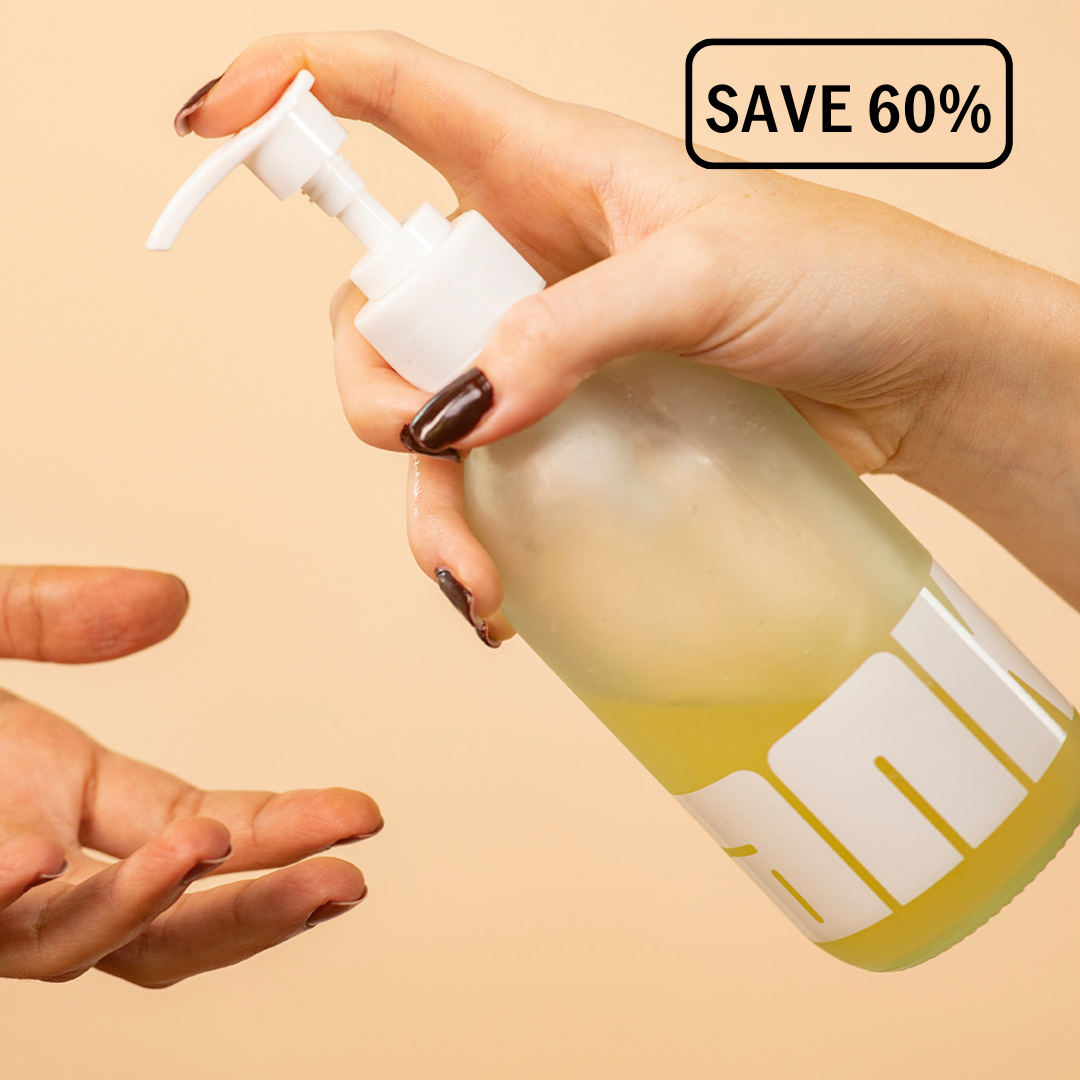 Lemongrass & Juniper Body & Hand Wash in limited edition glass bottle